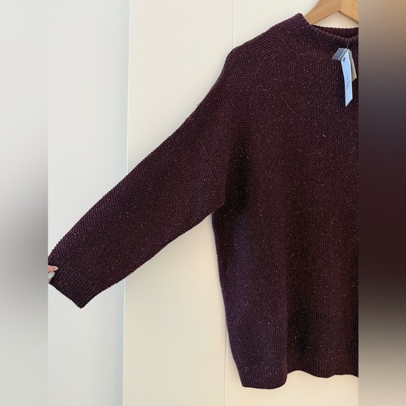 BNWT Denver Hayes 3/4 Sleeve Burgundy Sweater, size large. - Picture 5 of 9